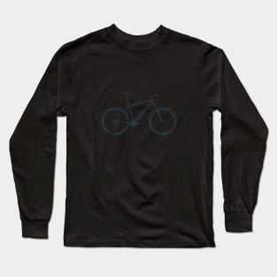 Bicycle Bike Riding Silhouette Shape Text Word Cloud Long Sleeve T-Shirt